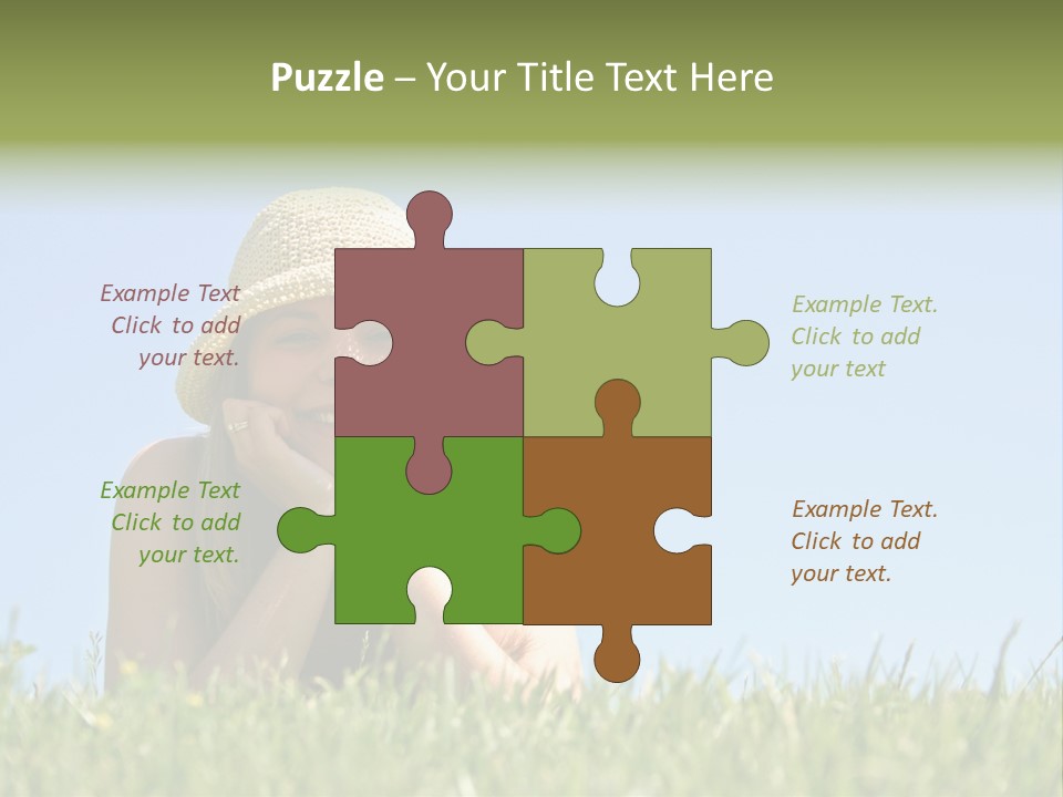 Peaceful Young Femininity PowerPoint Template