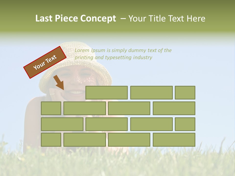 Peaceful Young Femininity PowerPoint Template