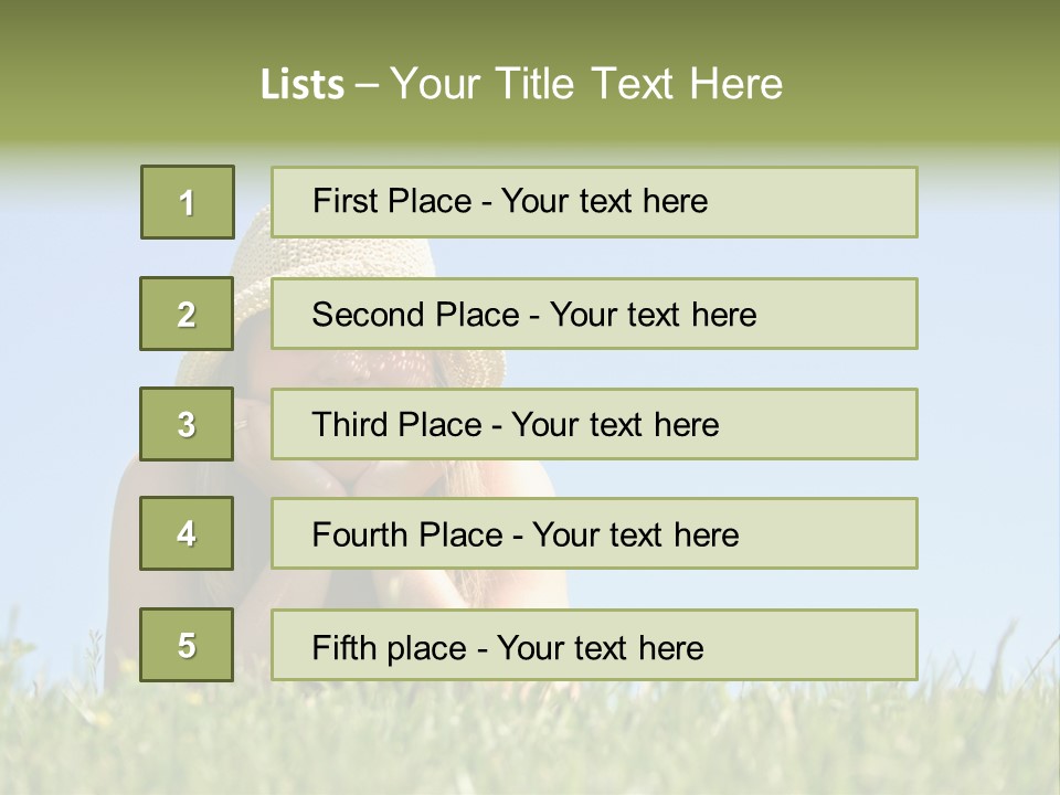 Peaceful Young Femininity PowerPoint Template