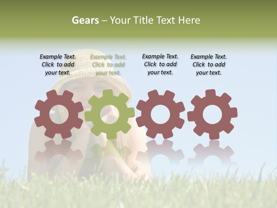 Peaceful Young Femininity PowerPoint Template