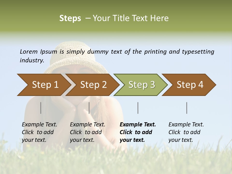 Peaceful Young Femininity PowerPoint Template
