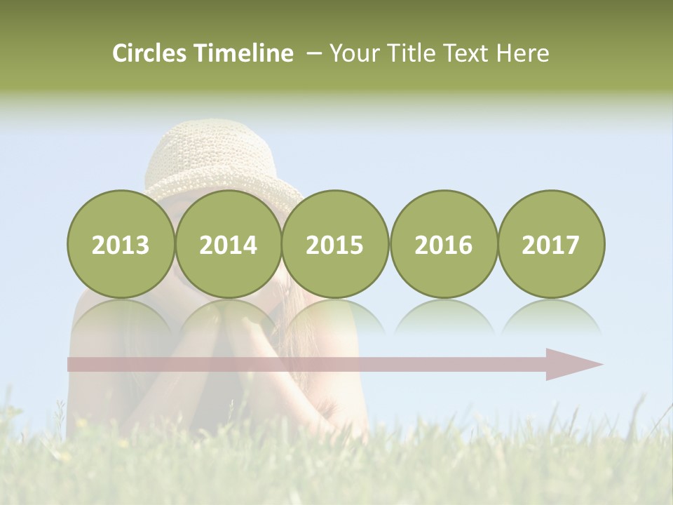 Peaceful Young Femininity PowerPoint Template