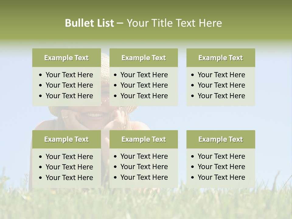 Peaceful Young Femininity PowerPoint Template