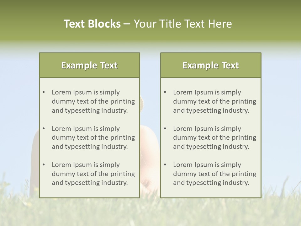 Peaceful Young Femininity PowerPoint Template