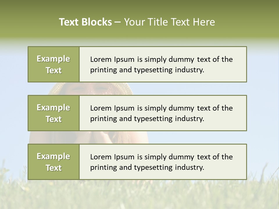 Peaceful Young Femininity PowerPoint Template