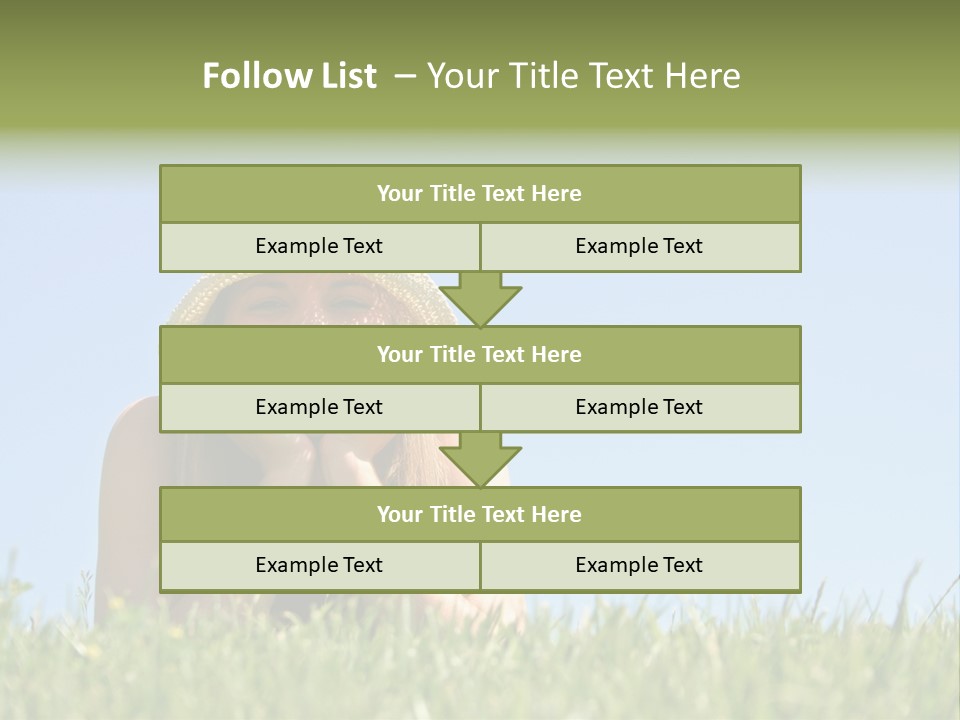Peaceful Young Femininity PowerPoint Template
