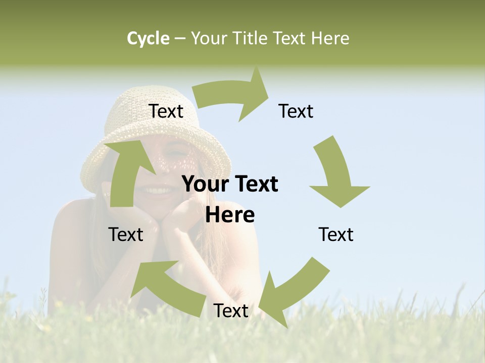 Peaceful Young Femininity PowerPoint Template