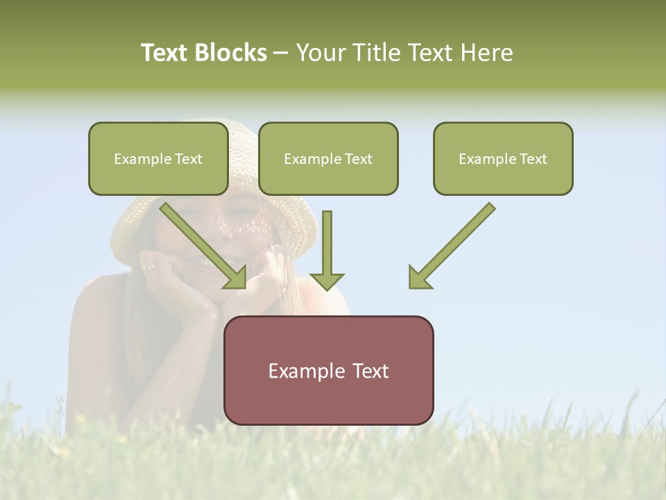 Peaceful Young Femininity PowerPoint Template