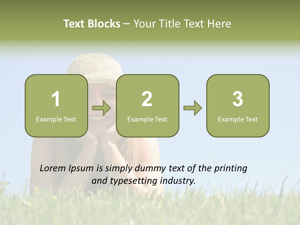 Peaceful Young Femininity PowerPoint Template