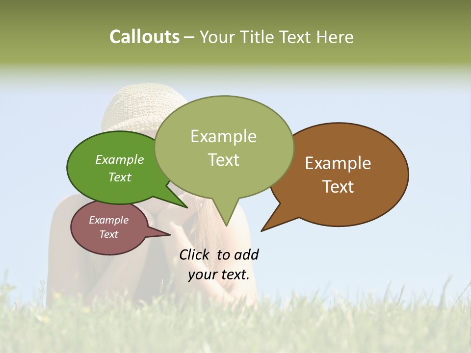 Peaceful Young Femininity PowerPoint Template