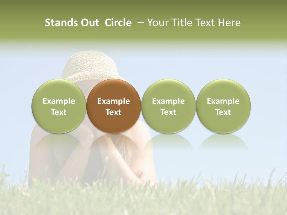 Peaceful Young Femininity PowerPoint Template