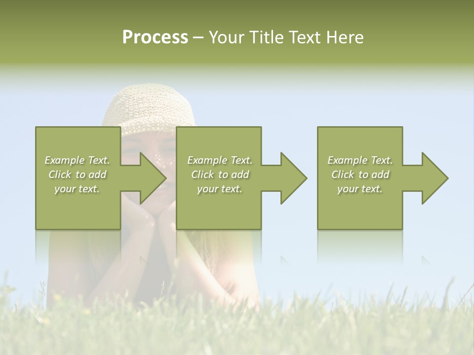 Peaceful Young Femininity PowerPoint Template