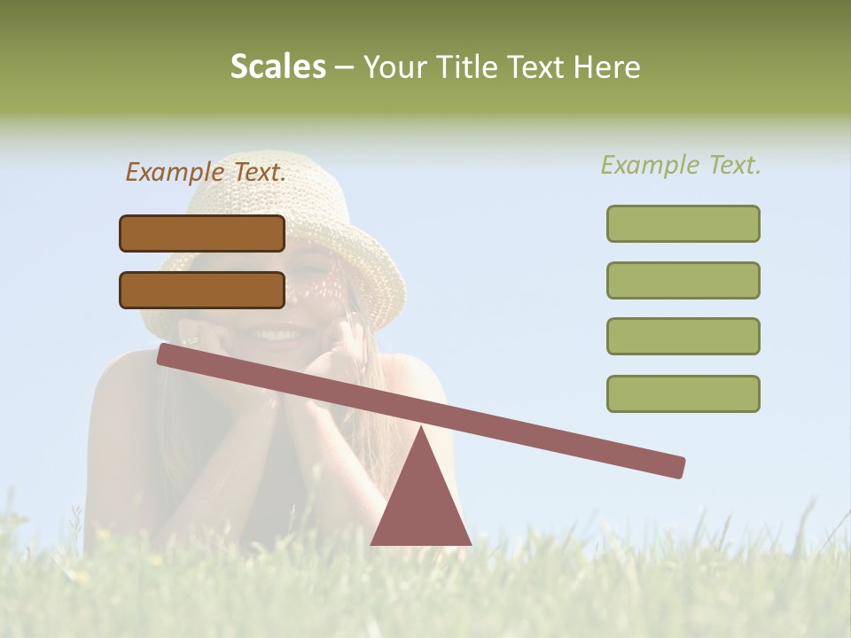 Peaceful Young Femininity PowerPoint Template