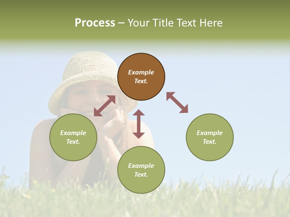 Peaceful Young Femininity PowerPoint Template