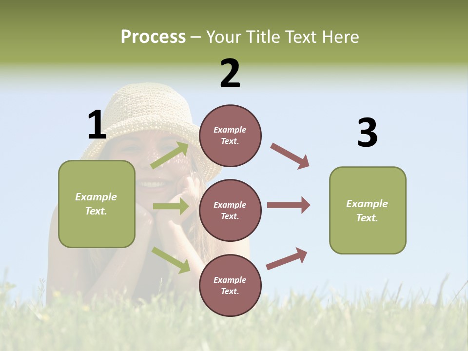 Peaceful Young Femininity PowerPoint Template