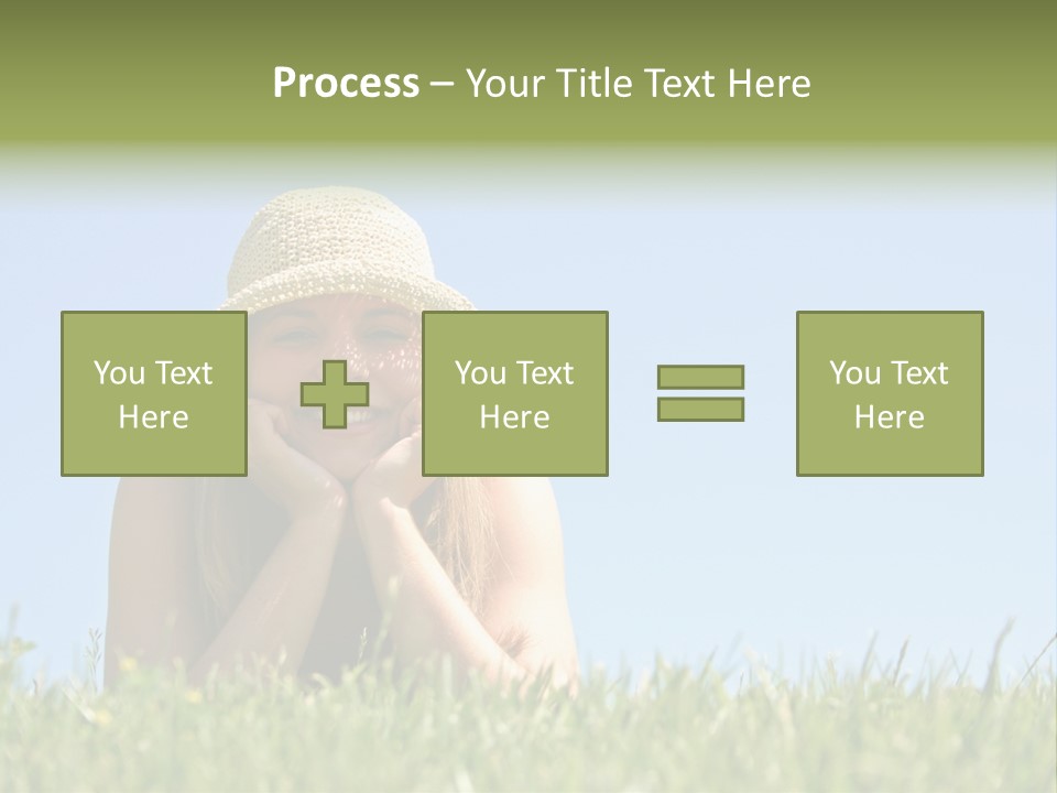 Peaceful Young Femininity PowerPoint Template