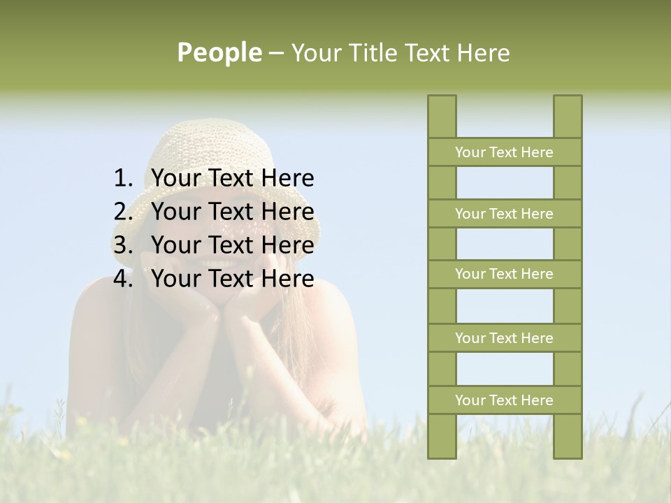 Peaceful Young Femininity PowerPoint Template