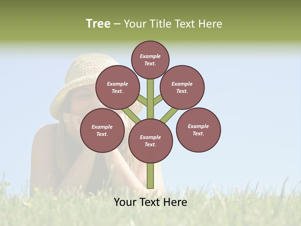 Peaceful Young Femininity PowerPoint Template