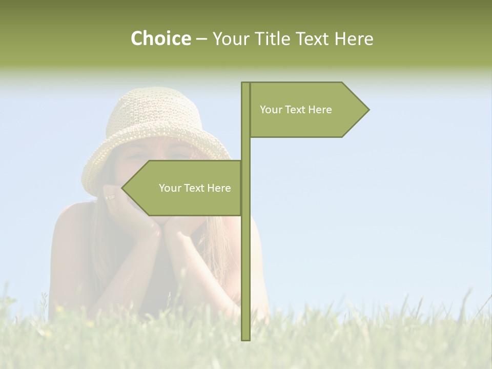 Peaceful Young Femininity PowerPoint Template