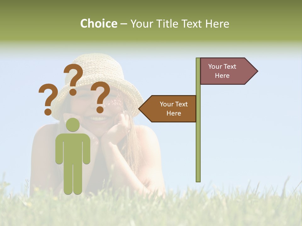 Peaceful Young Femininity PowerPoint Template