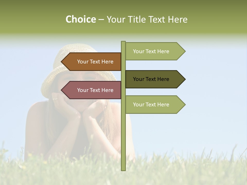 Peaceful Young Femininity PowerPoint Template