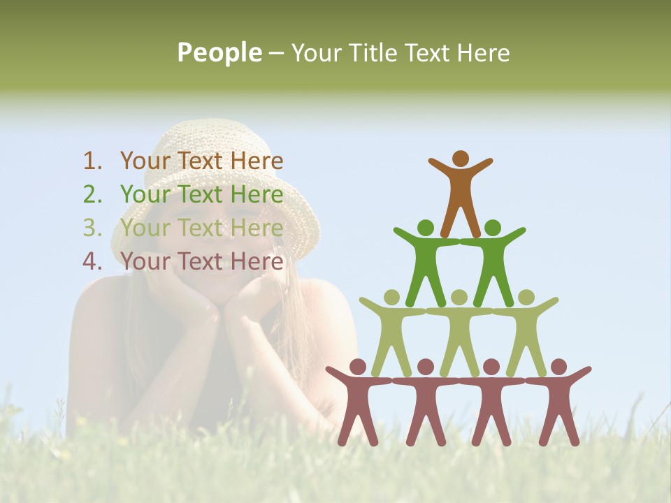 Peaceful Young Femininity PowerPoint Template