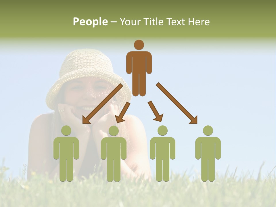 Peaceful Young Femininity PowerPoint Template