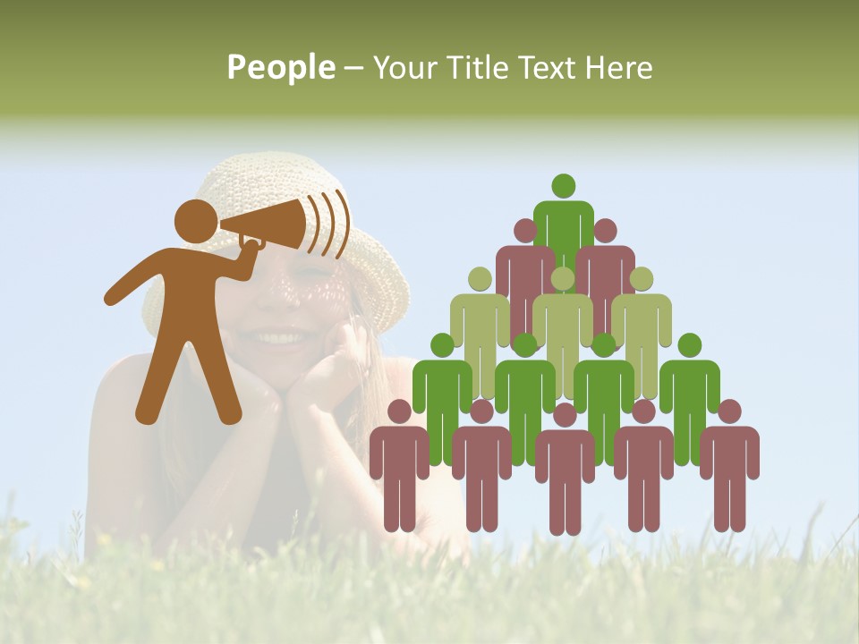 Peaceful Young Femininity PowerPoint Template