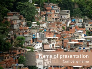 Brazil House Poverty PowerPoint Template