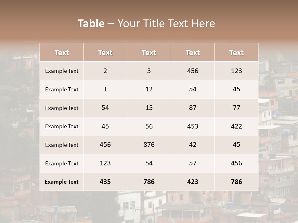 Brazil House Poverty PowerPoint Template