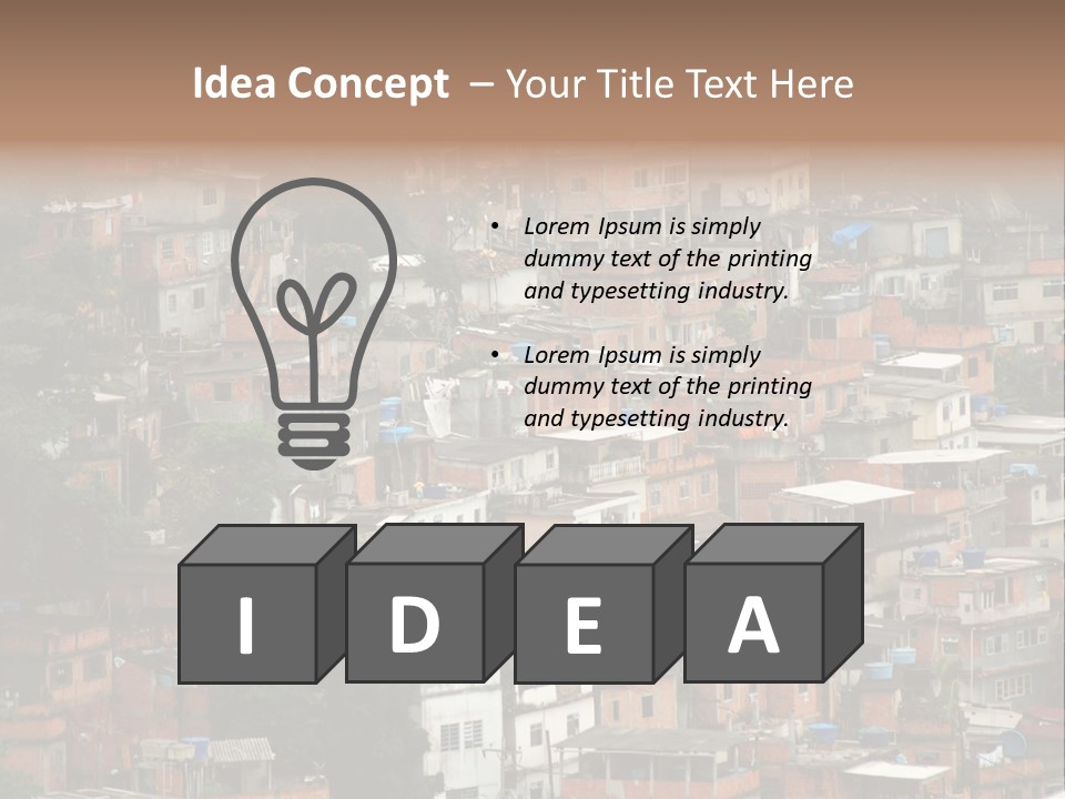 Brazil House Poverty PowerPoint Template