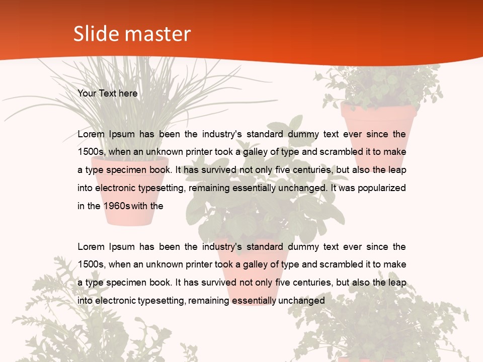 Peppermint Growing Leaves PowerPoint Template