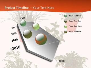 Peppermint Growing Leaves PowerPoint Template