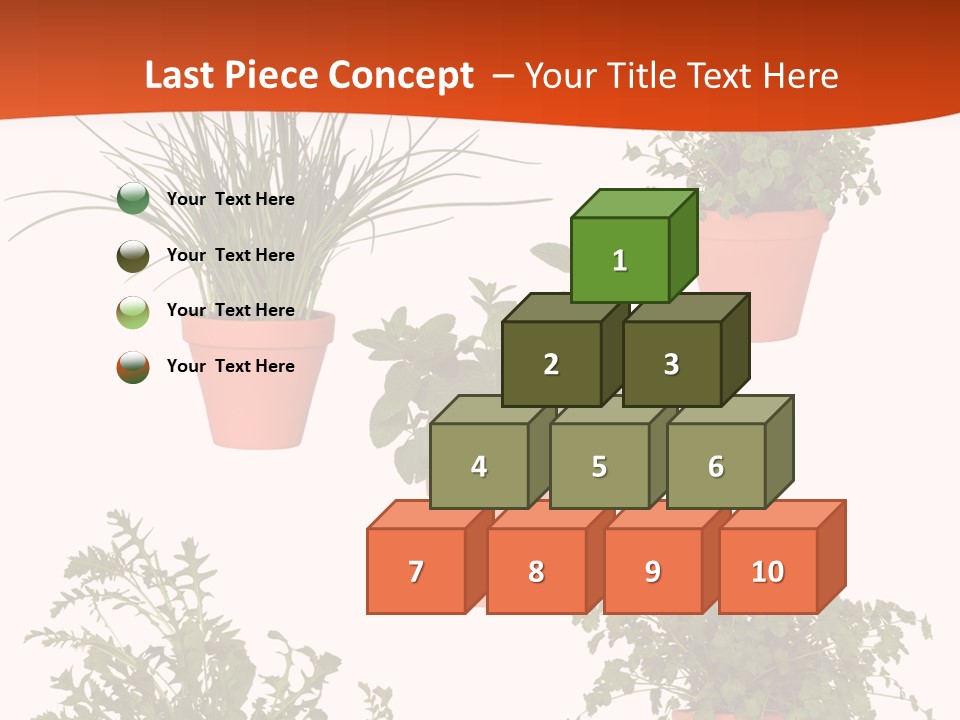 Peppermint Growing Leaves PowerPoint Template