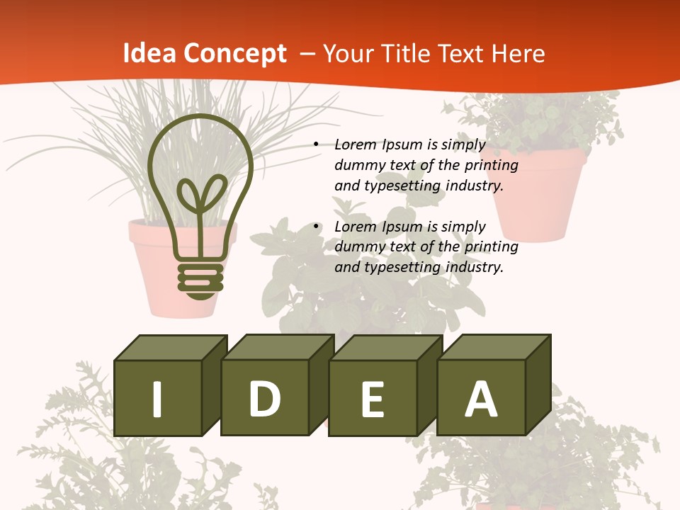 Peppermint Growing Leaves PowerPoint Template