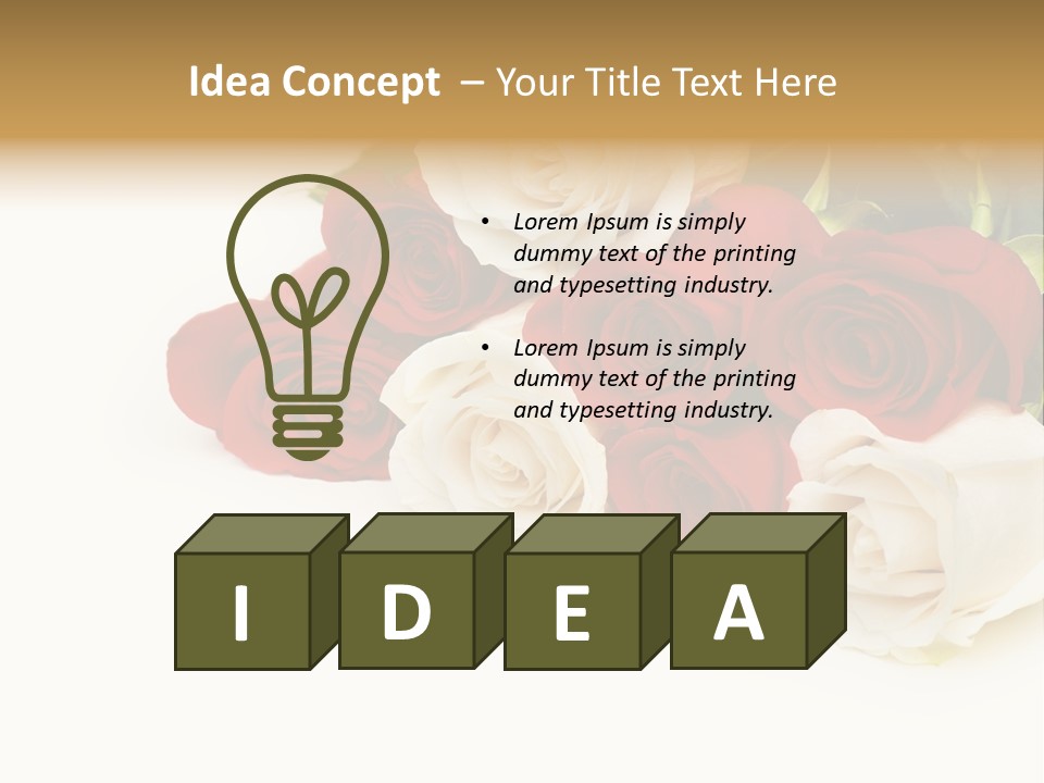 Beauty Gift Blooming PowerPoint Template