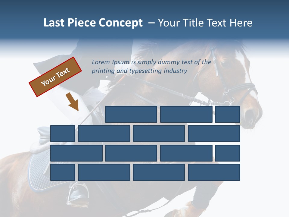 Stallion Caucasian Equine PowerPoint Template