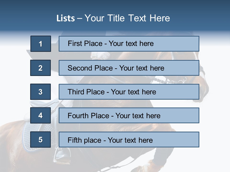 Stallion Caucasian Equine PowerPoint Template