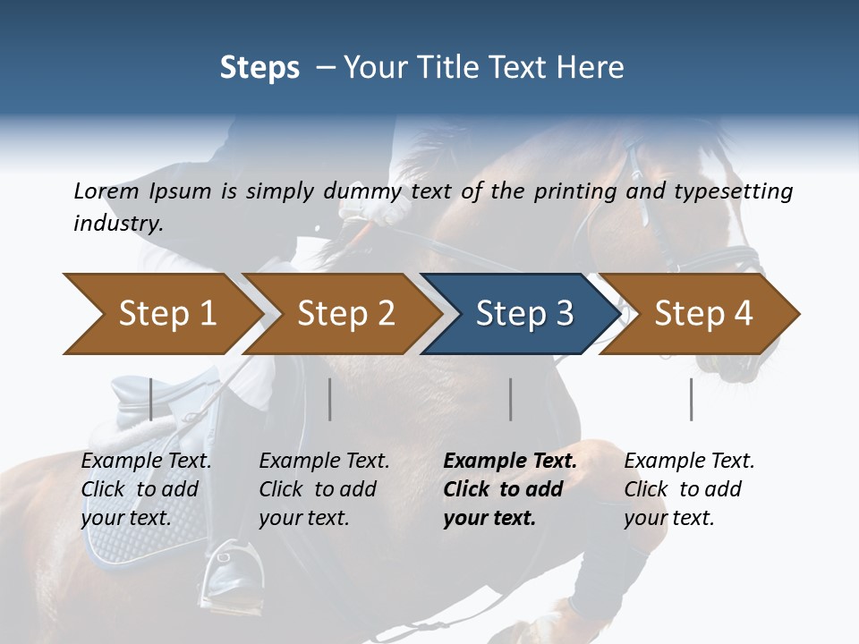 Stallion Caucasian Equine PowerPoint Template