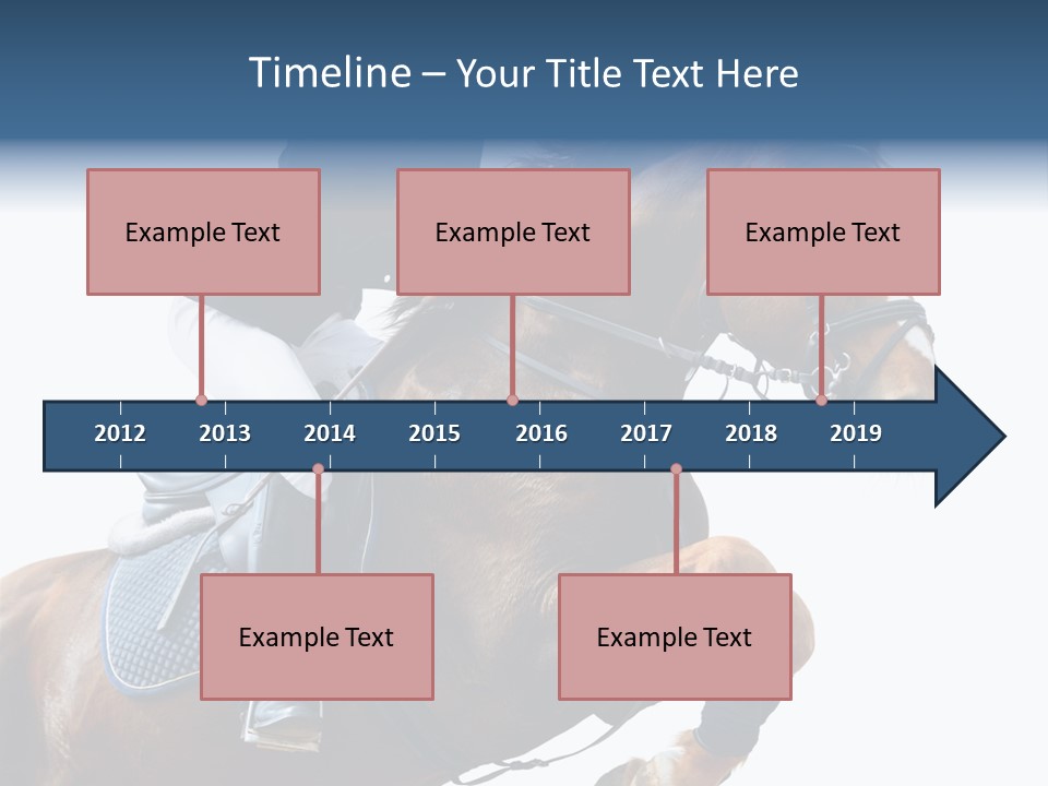 Stallion Caucasian Equine PowerPoint Template