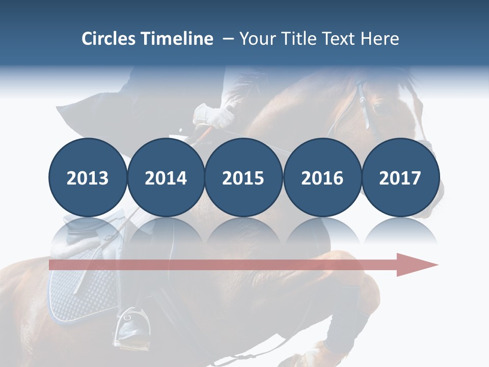 Stallion Caucasian Equine PowerPoint Template