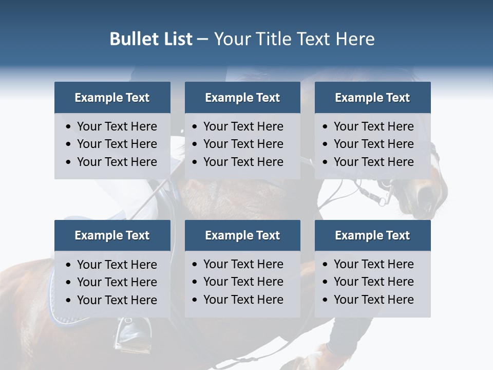 Stallion Caucasian Equine PowerPoint Template