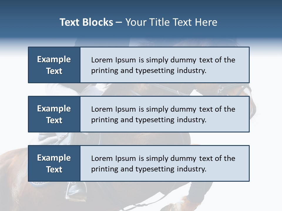 Stallion Caucasian Equine PowerPoint Template