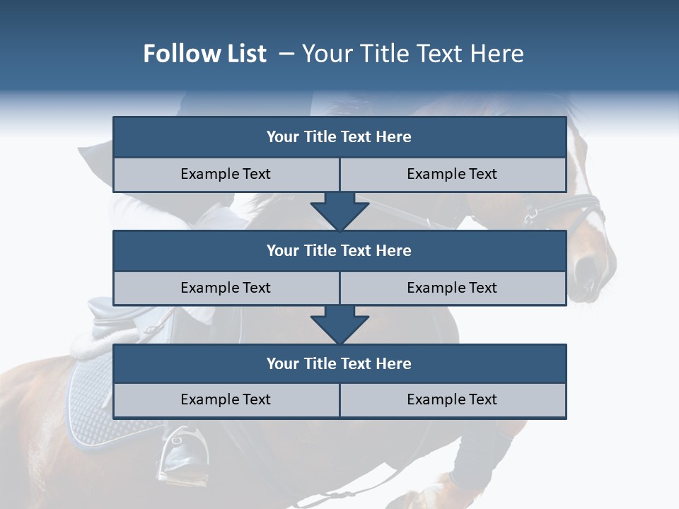 Stallion Caucasian Equine PowerPoint Template
