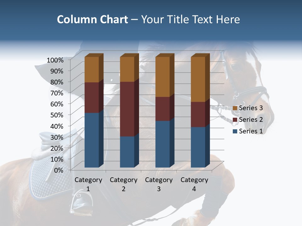 Stallion Caucasian Equine PowerPoint Template