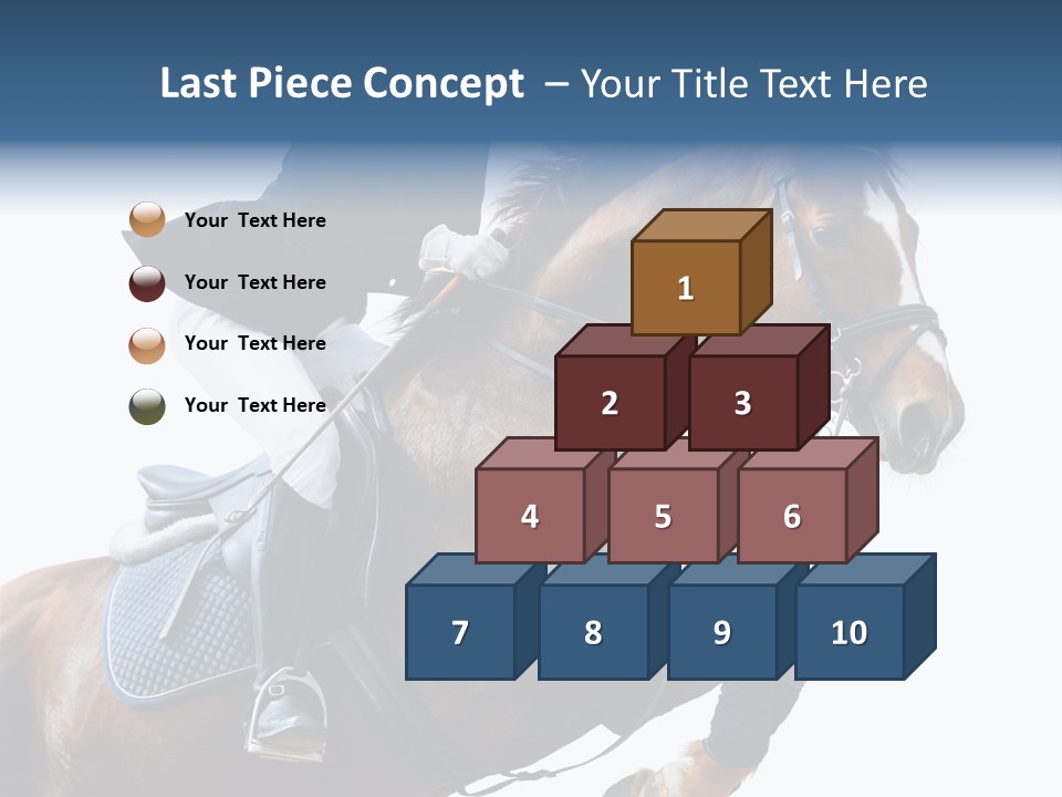 Stallion Caucasian Equine PowerPoint Template