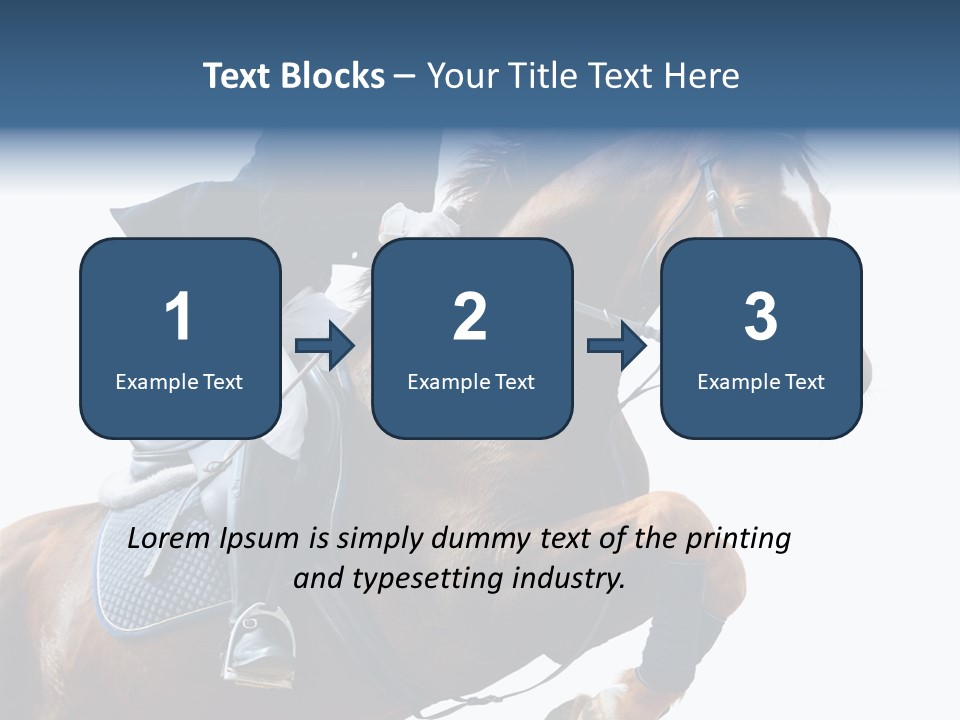 Stallion Caucasian Equine PowerPoint Template