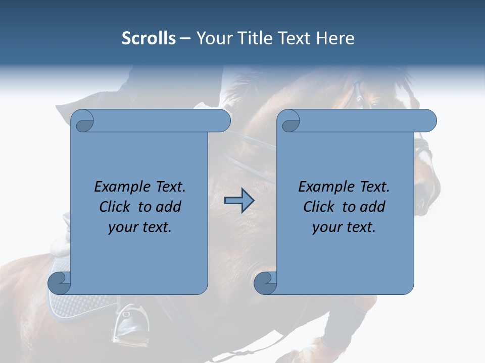 Stallion Caucasian Equine PowerPoint Template