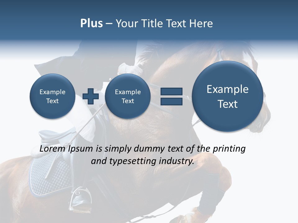 Stallion Caucasian Equine PowerPoint Template