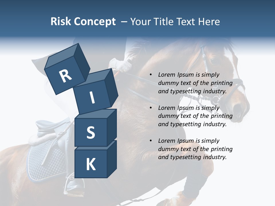 Stallion Caucasian Equine PowerPoint Template